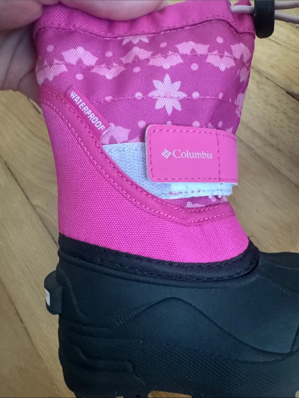 Columbia Girls Pink Floral Waterproof Snow Boots